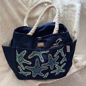 Sun ‘N’ Sand Canvas Nautical Tote Bag 13x14